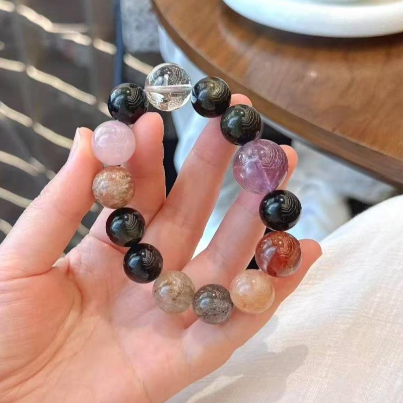 Xiaohongshu Natural Crystal Bracelet: Unique Design, Large Particle, Multi-Gemstone, Women's Niche Ins Style