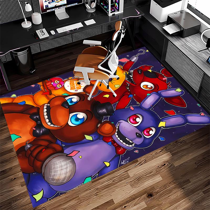 1pc Five Nights at Freddy's3 Print Area Rug - Soft, Washable Non-Slip Indoor Mat for Office Chairs, Living Room, Home Office Decorative Rug