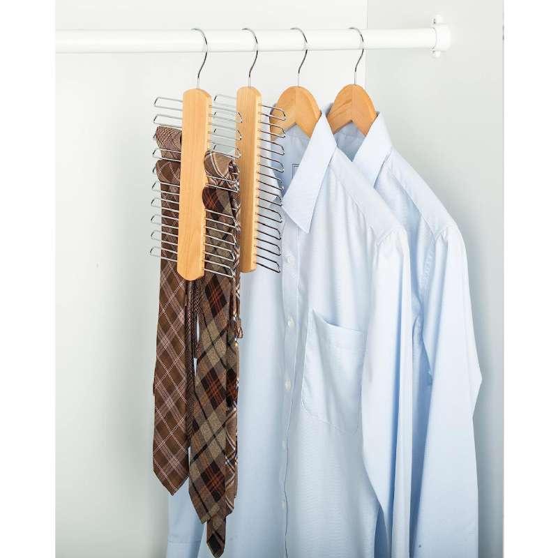 Modern Minimalist Scarf And Tie Holder Dual-layered Design For Easy Organization
