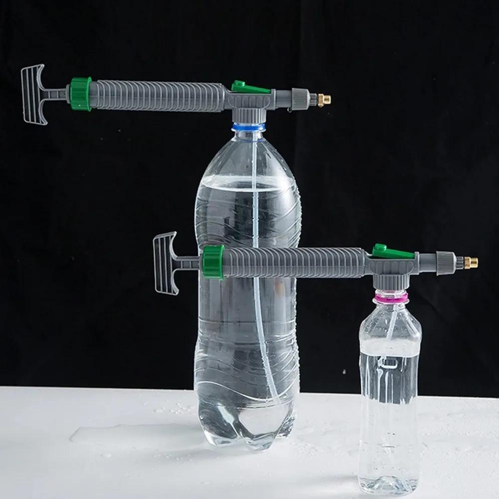 High Pressure Garden Sprayer Adjustable Pull-out Beverage Bottle Sprinkler Nozzle Garden Watering Pressure Spray Gardening Tools
