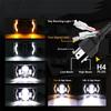 2Pcs LED HeadLight 5 Inch Square LED HeadLamp Turn Signal Light DRL Driving Light for Car Motorcycle Offroad 4x6 9-30V 45W