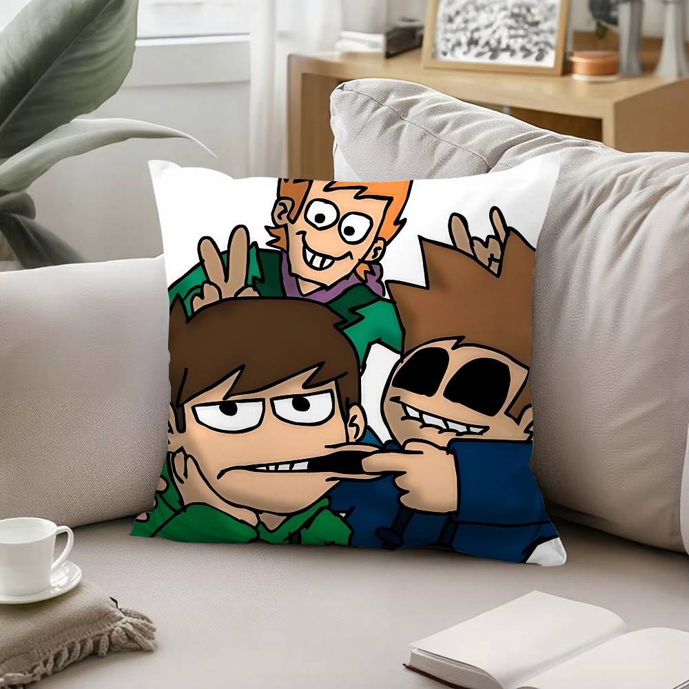 Anime Eddsworld Tord Throw Pillow Covers Pattern Cushion Cover Suitable For Sofa Bedroom Car Pillow Cover