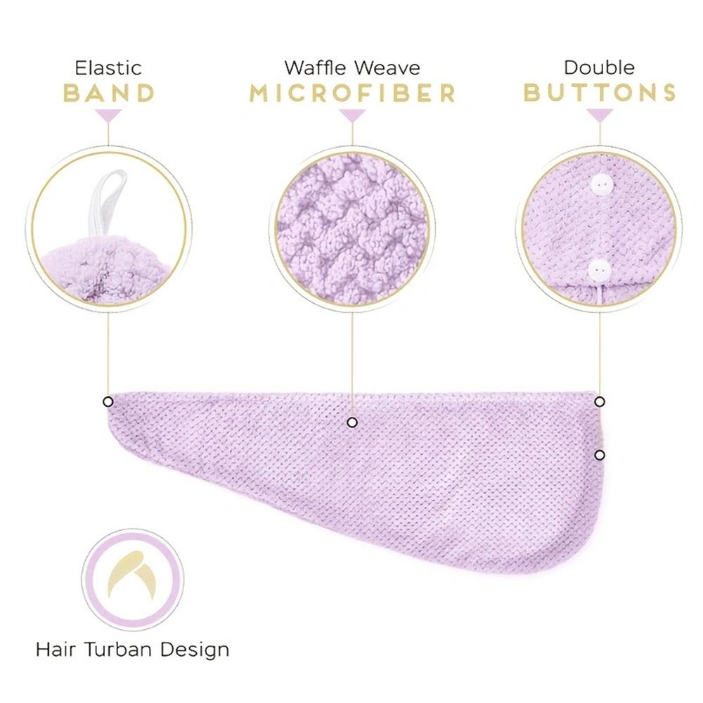 1PC Dry Hair Cap Drying Hair Towel Microfiber Hair Drying Wrap Strong Water Absorbent Triangle Shower Hat Wiping Hair Towel Tool