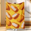 1pc, Chicken Nugget Blanket, Soft Warm Flannel Throw, Lightweight Food-Themed Blanket For, Living Room, Sofa, Perfect Gift for H