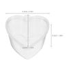 100Pcs Transparent PP Plastic Spice Containers Heart Shaped Leak Proof Storage Jars Suitable for Sauce Spice Use