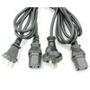 Two-Pin Power Cord with Tail Clip and Stripped Ends, 2-Core Switch AC Plug