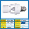 Infrared Motion Sensor E27 Lamp Holder with Sound and Light Control for 86 Type Corridors, Intelligent Delay, Surface Mount