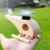Creative Wooden Solar Powered Airplane Helicopter Model Kids Fun Science Early Educational Toy