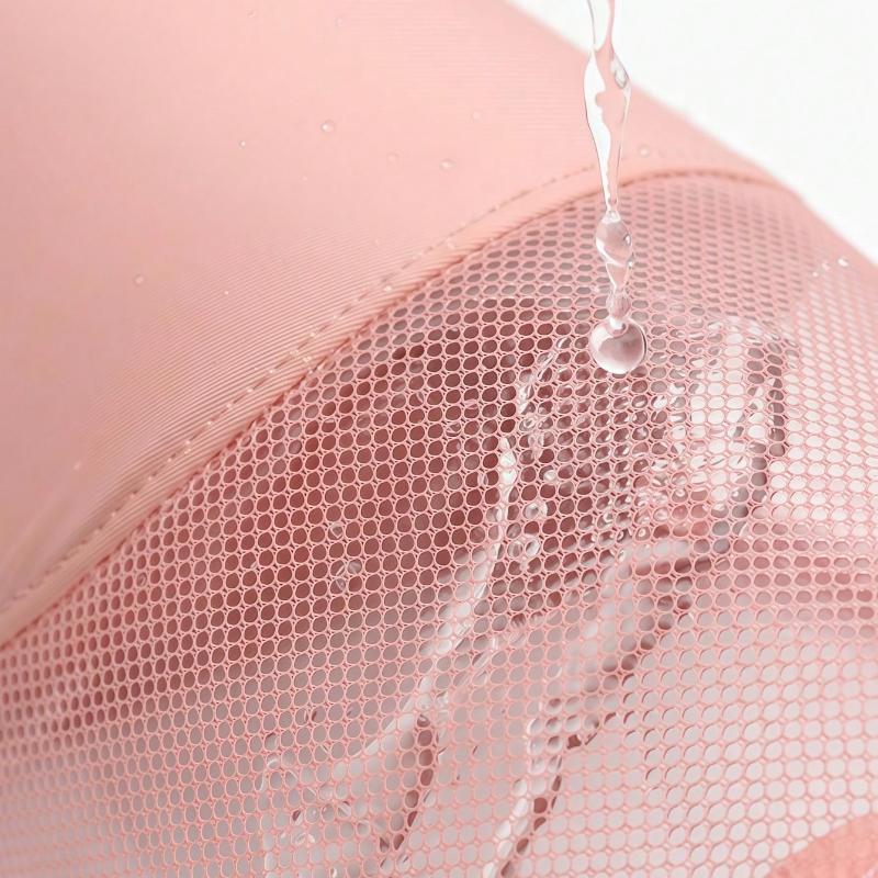 Pink Makeup Brush Case with Zipper,Transparent Pvc Waterproof Travel Makeup Brush Holder ,Portable Makeup Brush Bag, Professional Cosmetic Bag