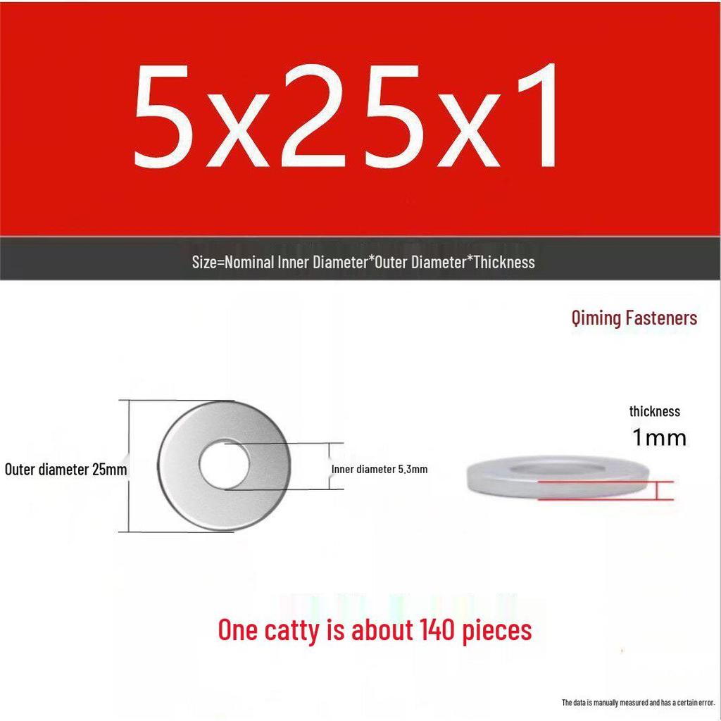 4.8 Grade Galvanized Iron Flat Washer, M3-M40 Oversized Metal Hole Gasket.