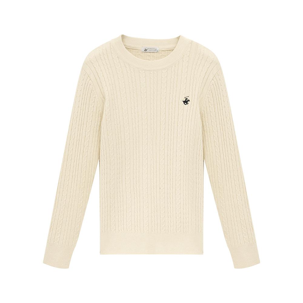 BHPOLOCLUB Women'S Viscose Round Neck Cable Knit Tk319