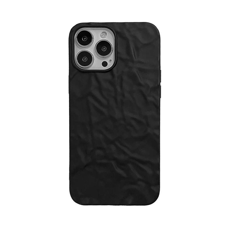 Black tin paper pattern Phone Case for iphone 17 16 15 14 13 11 12 Pro Max X XS Max XR 8p 7p Shockproof Soft Cover