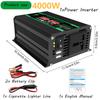 3000/4000W Car Inverter Conver Modified Sine Wave DC 12V To AC 110V 220V Transformer Voltage Dual USB Smart Car Power Inverter