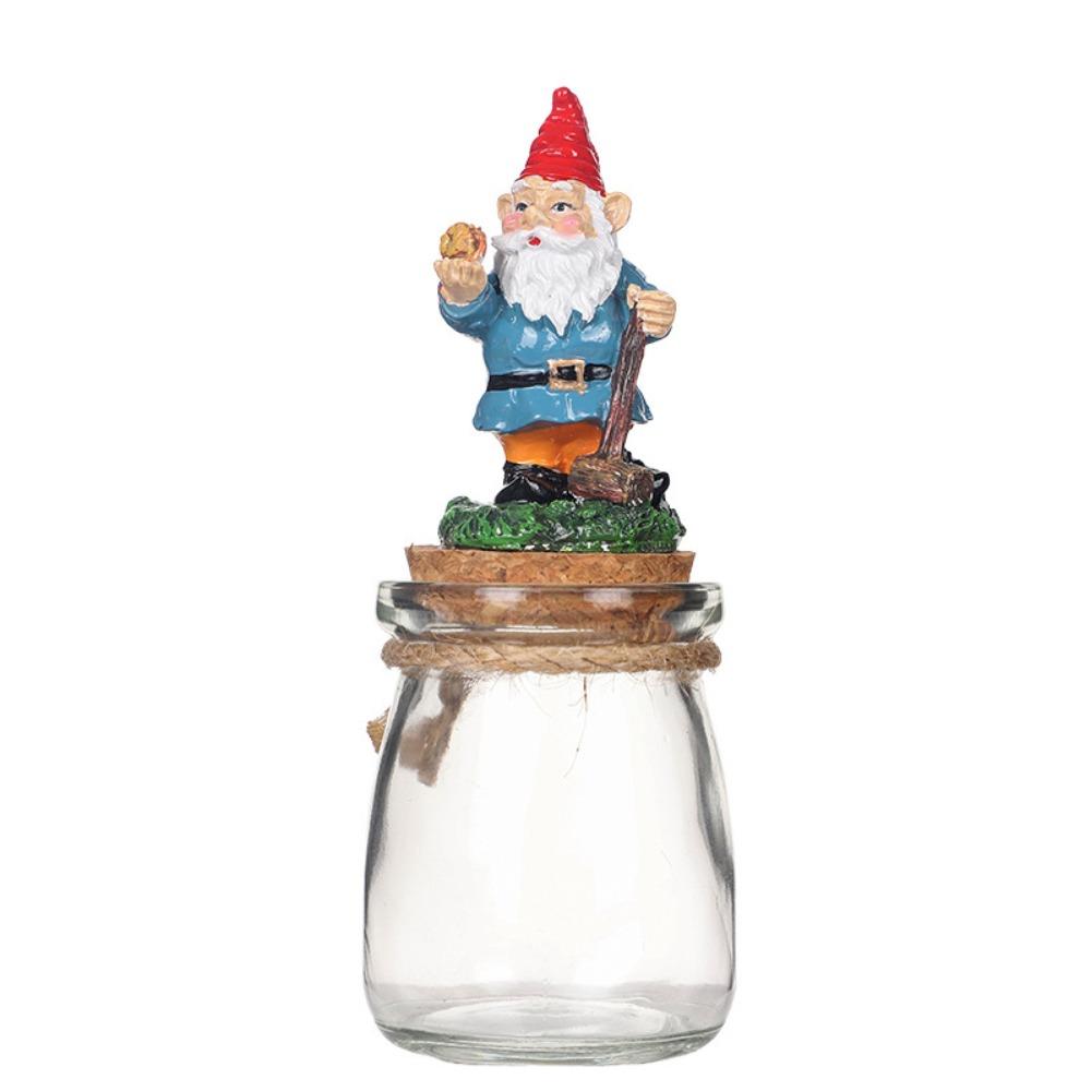 Creative Dwarf Elf Candy Can Resin Snack Jar Santa Claus Candy Jar  Thanksgiving