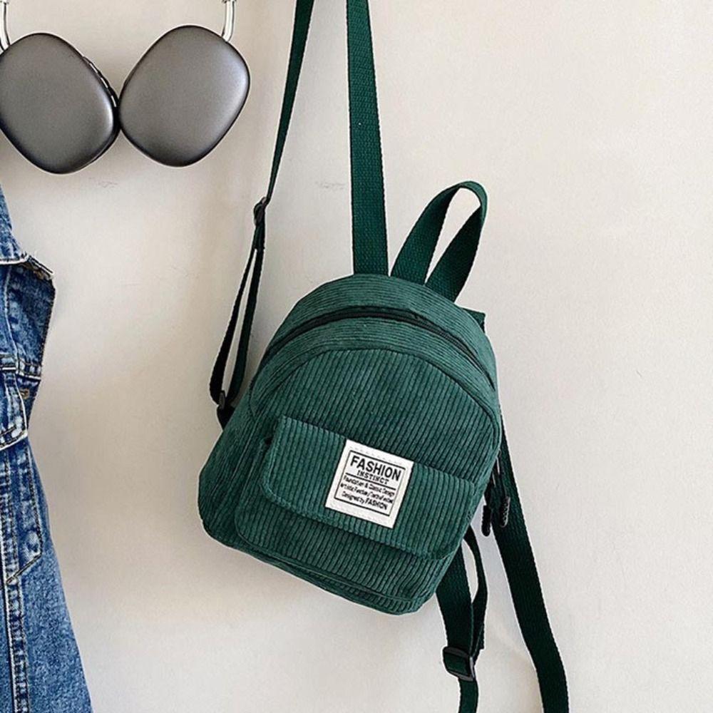 Handbag Corduroy Backpack Phone Bags Women School Bags Fashion Mini  Shoulder Bags  Women
