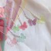 Y2k Girl Heart Butterflies Tassels Pendant Crystal Acrylic Bead Keychain Sweet Car Bag Accessory Phone Shell Pendant
