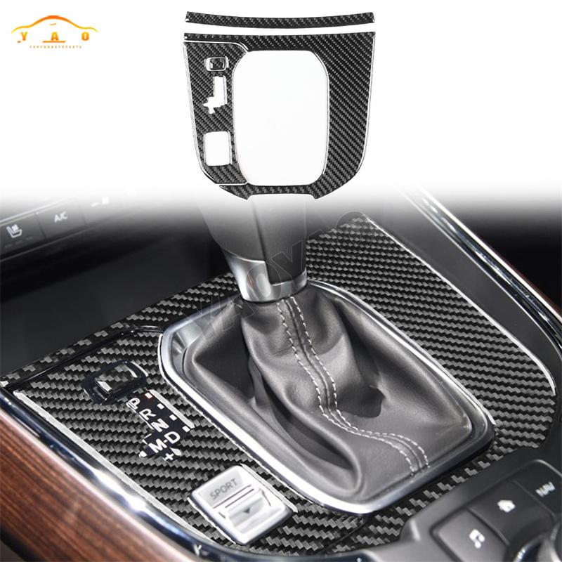 Carbon Fiber For Mazda CX-9 2016-2023 Car Central Control Knob Button Decorative Frame Cover Trim Sticker