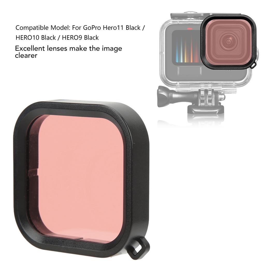 Dive Filters for 10 11 Black Waterproof Housing Case Quadrate Color Correction for Underwater Photography