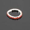 12 Pcs/Pack Elastic Rhinestone Decor Toe Rings Mixed Color Feet Jewelry Charms