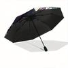 1pc Witchy Cat Pattern Automatic 3-Fold Umbrella, 8 Iron Frames, High-Value Folding Umbrella, Suitable for Office, Travel and Outdoor Advent