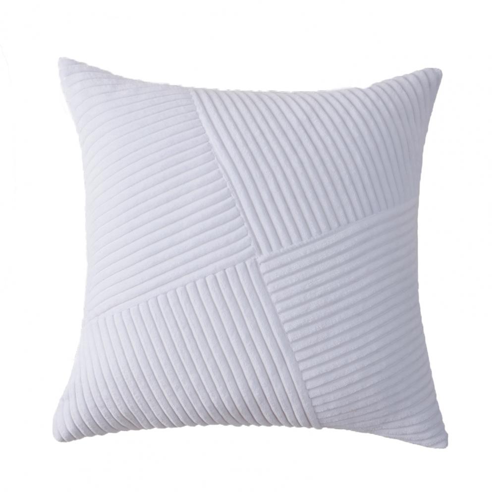 Corduroy Throw Pillow Cover Geometric Pattern Pillowcase Boho Textured Corduroy Patchwork Pillow for Farmhouse Sofa Room