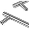 Lot de 20 poignées barre inox brossé Ø12 mm – 150x32 mm, entraxe 96 mm, vis incluses