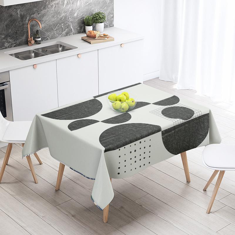 Abstract Geometric Tablecloth Waterproof Stain Resistant Party Decoration Restaurant Cafe Dining Table Tablecloths
