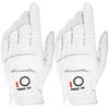 Herren-Golfhandschuhe, Mikrofaserleder, 2er/3er Set, Weich, Dehnbar, Atmungsaktiv,
