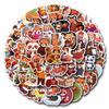 55 Fogli Carini Adesivi Graffiti Cartoni Animati Panda Rosso per Decorazione Fai da Te