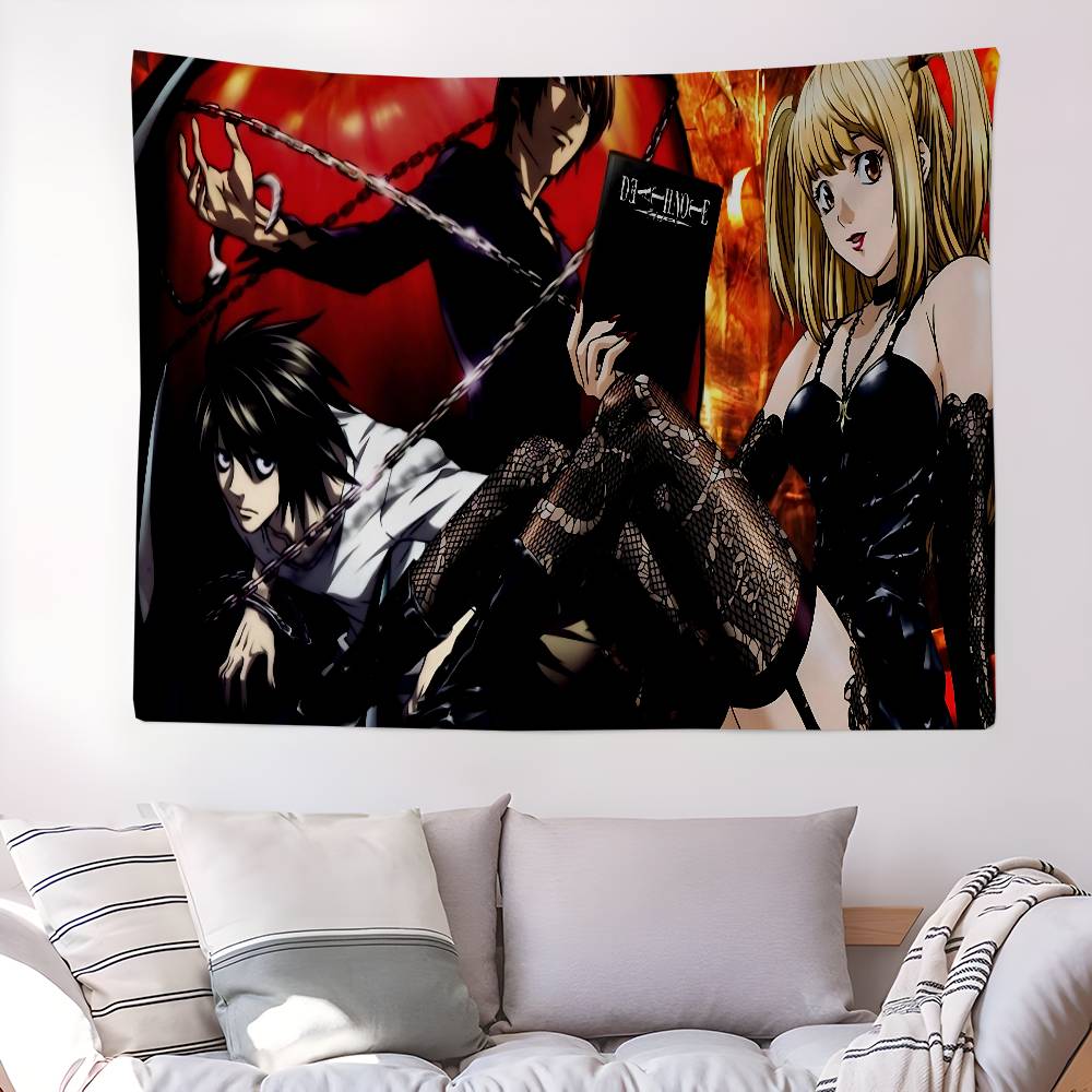 Classic Anime DDeath NNote Colorful Tapestry Wall Hanging Bohemian Wall Tapestries Mandala Wall Hanging Sheets