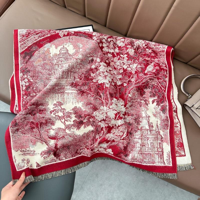 New Simple Imitation Cashmere Retro Style Scarf To Keep Warm Autumn and Winter Double-sided Shawl Scarf Women