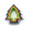 2Pcs plastic biscuit mold color set baking tool heart cookie mold fruit sparse press cut gingerbread man christmas tree