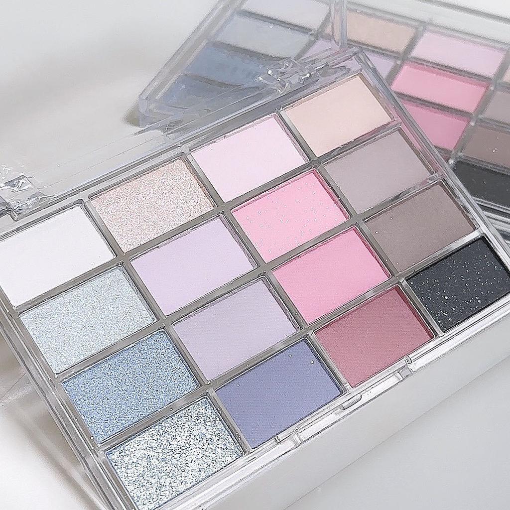 Pink Peach Pearly Matte Eyeshadow Palette Glitter Eye Shadow Pigment Waterproof Lasting Korean Cosmetics Earth Colors 16 Colors