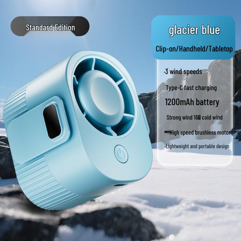 

Portable Mini USB Rechargeable Waist Fan for Outdoor Construction and Students 7.6×6.8×5.7 cm