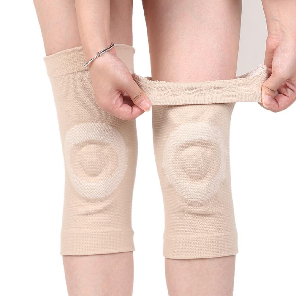 1 Pair Elastic Silicone Knee Pads Ultra-thin Sports Knee Pads Dancing Support Knee Pads Skating