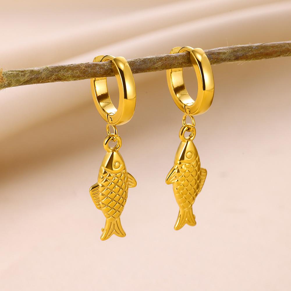 Zoetwater Oceaan Zeester Schelp Hoepel Oorbellen Voor Vrouwen Elegant Roestvrij Staal Goudkleurig Oorbellen Kerstmis sieraden accessoires
