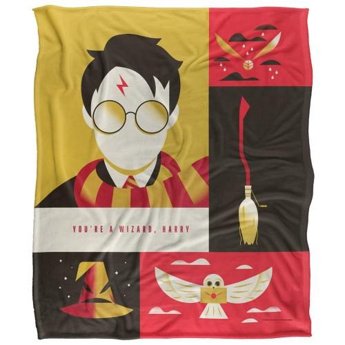 HARRY POTTER Icons Silky Supersoft Blanket