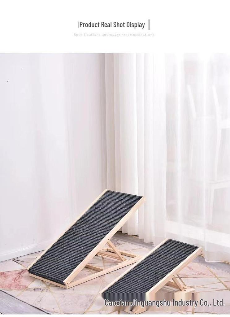 Haustierrampe aus Massivholz: Faltbare, rutschfeste Treppe für Hunde - Ideal zum Klettern auf Sofas und Betten