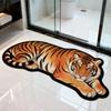 Absorbent Tiger Carpet Rug 2D Flat Wolf Floor Mat New Lion Doormat  Bedroom Bathroom