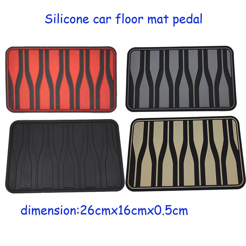 Universal Car Floor Pads Anti-skid Pedal Mat Interior Accessories Heel Foot Mat Pedal Cover Black PVC Universal Car Mat