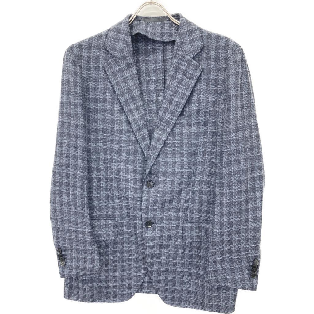 TOMORROWLAND PILGRIM [Excellent Condition] 61-07-21-07103 Wool Silk Linen Basket Cloth Single Breasted Tailored Jacket Jacket 46 NavyUsed