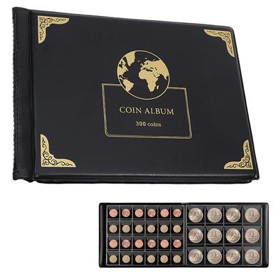 312/300 Pockets Coin Collection Holder PVC Penny Album Gifts Coin Collecting Album  Coin Collection Book for Collector Display