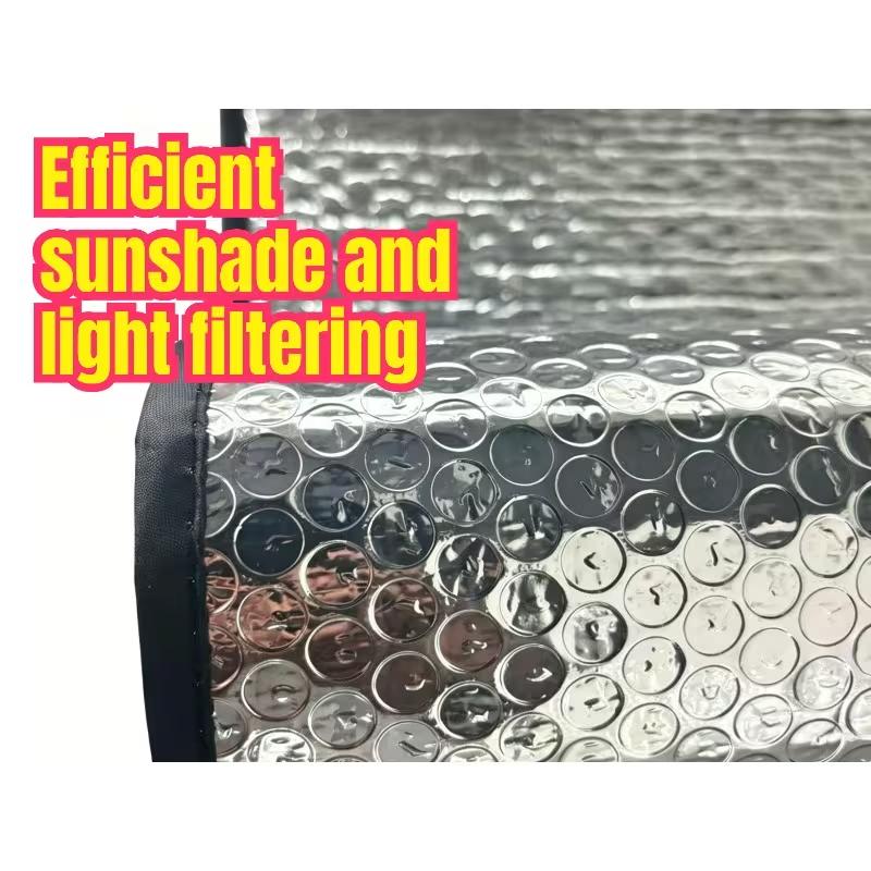 Reflective Window Insulation Film Window Cover with Suction Cups Reusable Thermal Insulation Sun Shade for Home Office RV