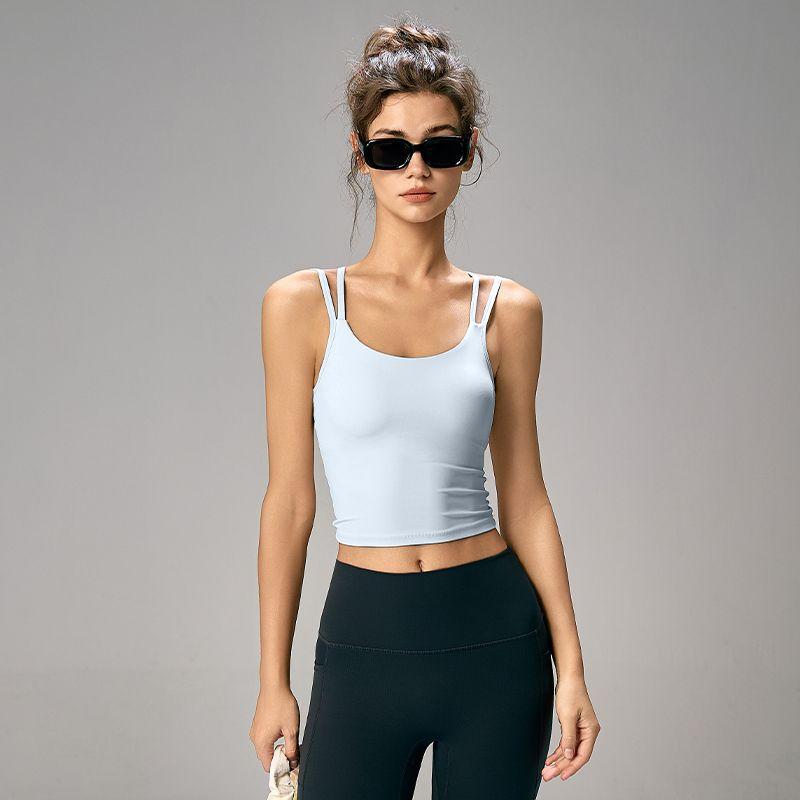 Mitaogirl Kendall Sports Vest Women Spaghetti Strap Beauty Back Yoga Clothes Running Shockproof Sling Fitness Clothes Summer