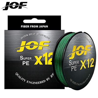 JOF X12 Linee da Pesca Intrecciate Migliorate Multifilamento PE Super Resistente a 12 Fili 100M 300M 500M 25LB 30LB 39LB 50LB 65LB 92LB