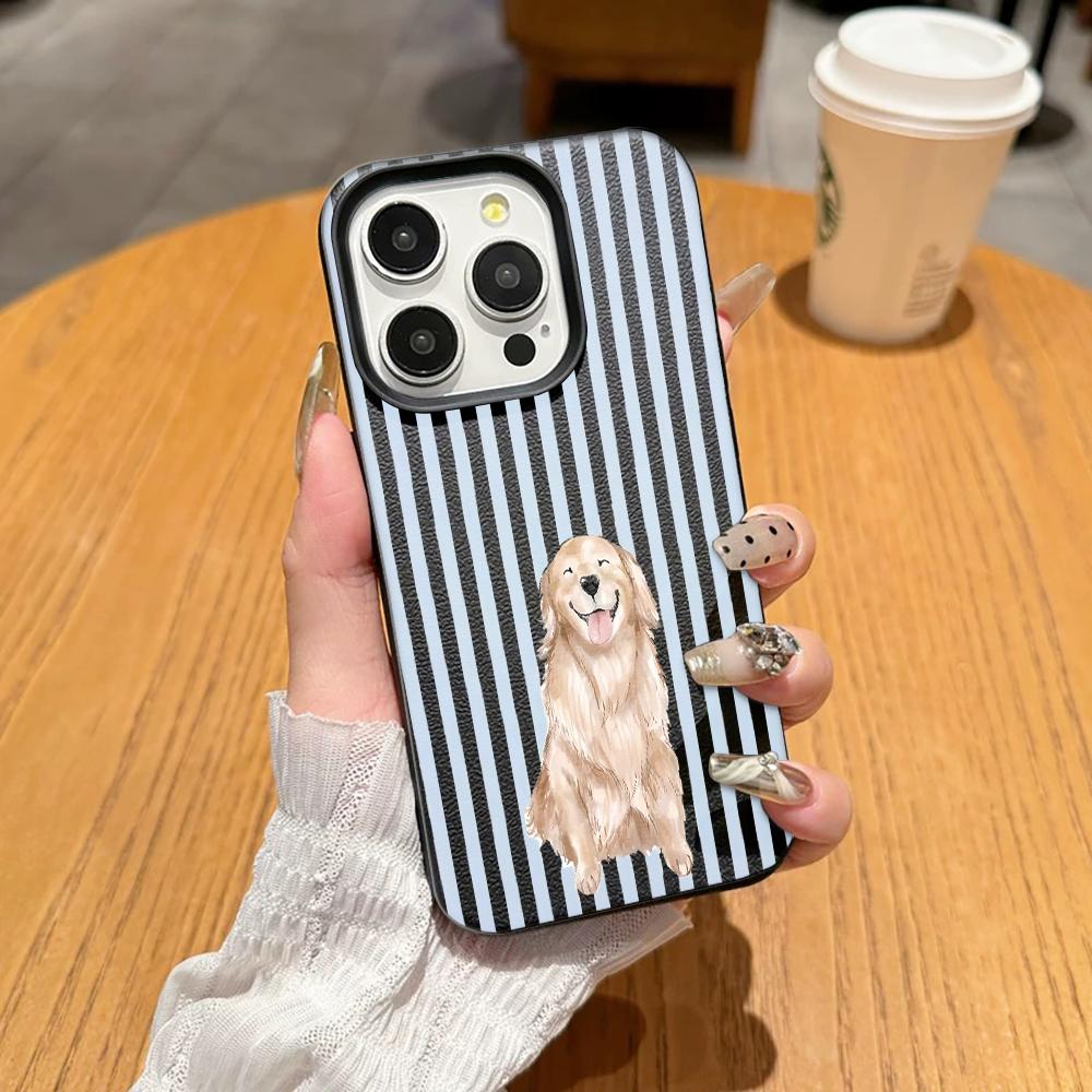 Big Golden Hair Pattern Phone Case For IPhone 17 Air 16 14 15 Pro Plus 13 12 11 Pro Max Shockproof Silicone Phone Cover Fundas