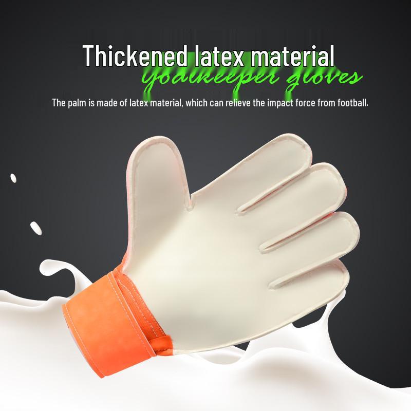 Gradient Color Goalkeeper Gloves - Finger Protection, Thickened Latex, Wear-Resistant PU Leather for Football Training