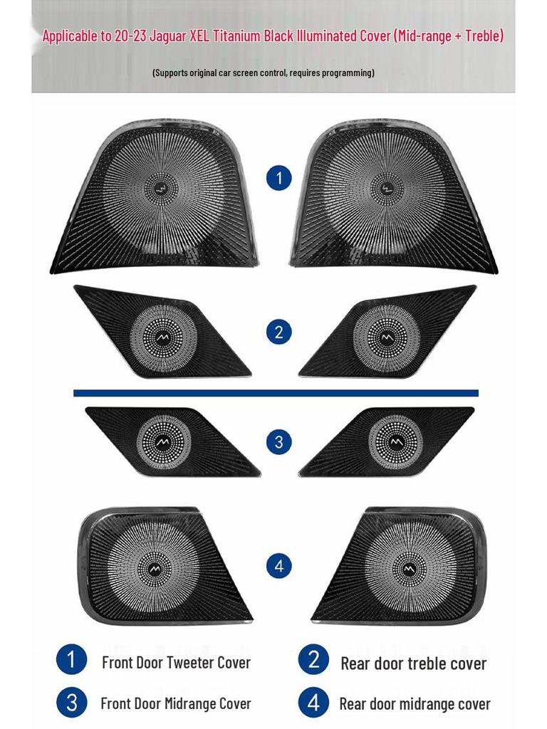 Jaguar XFL/XJL Colorful Ambient Light Speaker Cover for Car Interior