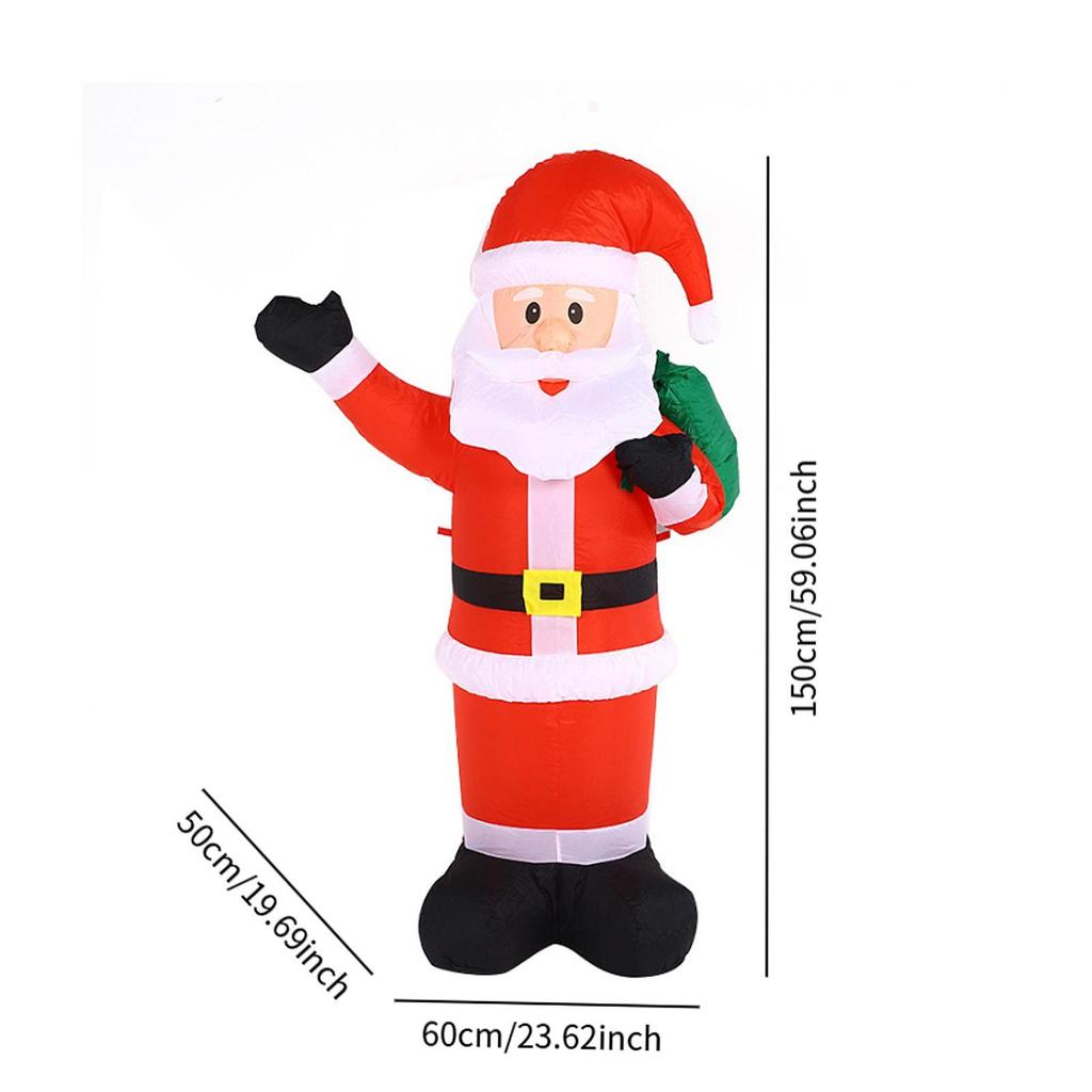 Inflatable Santa Claus Outdoor LED Decor Large Christmas Garden Ornament Lawn Yard Decoration for Holiday Celebrations