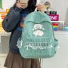 Schoolbag Small Fresh Lace Edge Backpack Female Elementary School Student Cartoon Plaid Versatile School Bag Junior High School Student Cute Girl Back